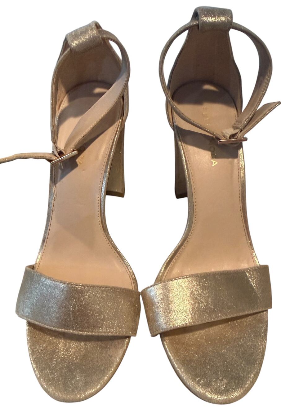 Pelle Moda Metallic Gold Heels